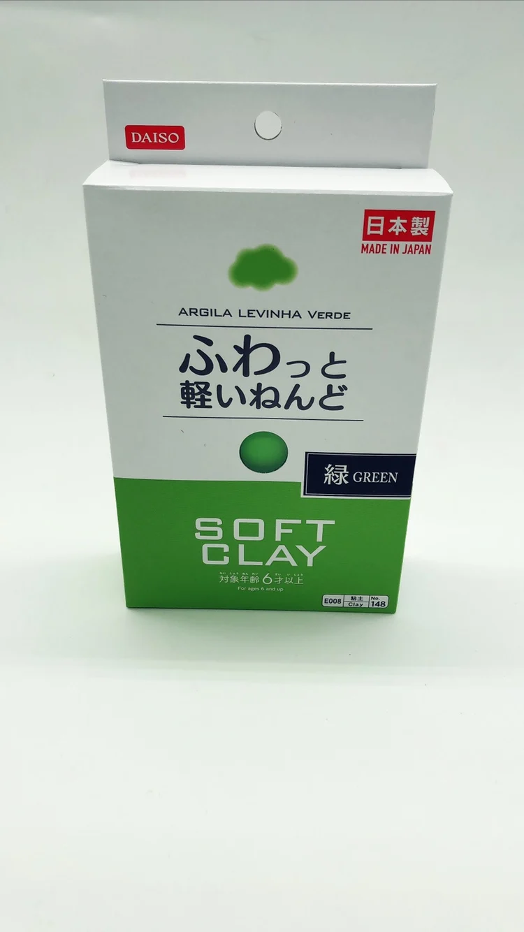 Daiso японская мягкая глина легкая для моделирования воздушная сухая Ультралегкая глина детская Полимерная глина Lizunov slimes пушистые принадлежности# clay002 - Цвет: green