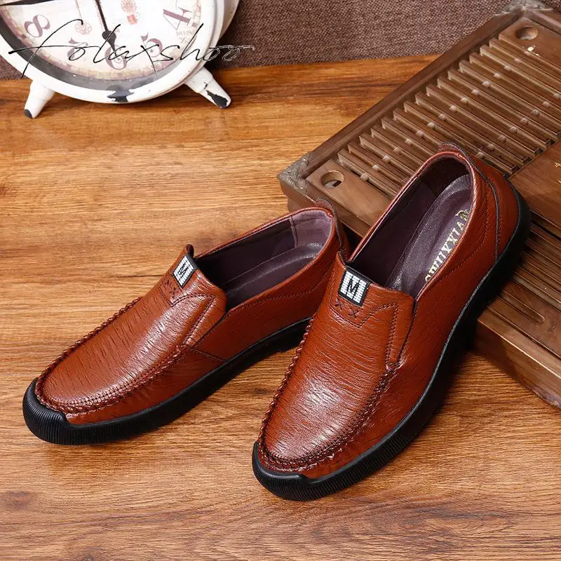 Folaxshoo/Мужская обувь повседневная без шнуровки мужские лоферы Mocassin Homme