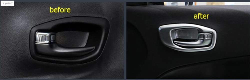 Аксессуары Lapetus для Jeep Compass 2017 2020 ABS Внутренняя дверь автомобиля ручка дверная