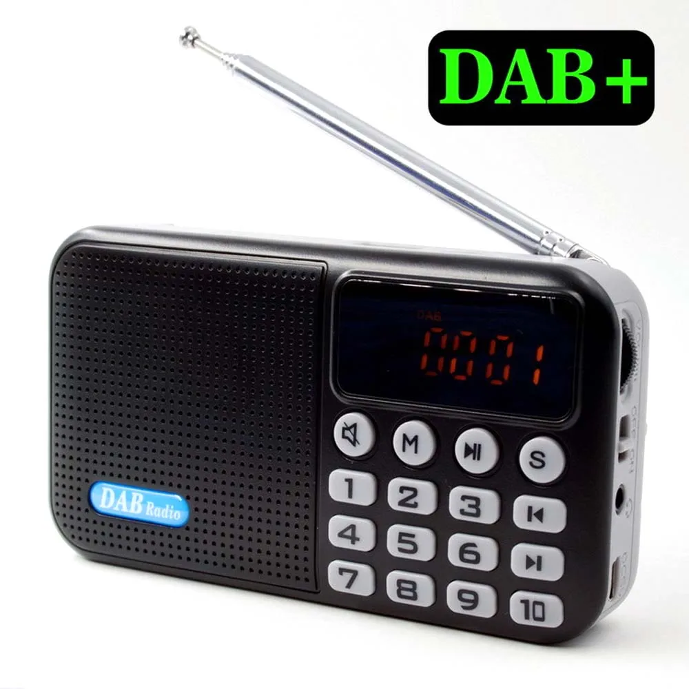 JINSERTA портативный цифровой FM радио DAB/DAB+ Reveiver Bluetooth MP3 плеер со светодиодный дисплей Поддержка TF карты U диск Play