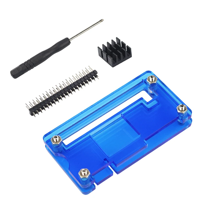 Для Raspberry Pi Zero kit акриловый чехол + алюминиевый радиатор 40 контактный GPIO Header