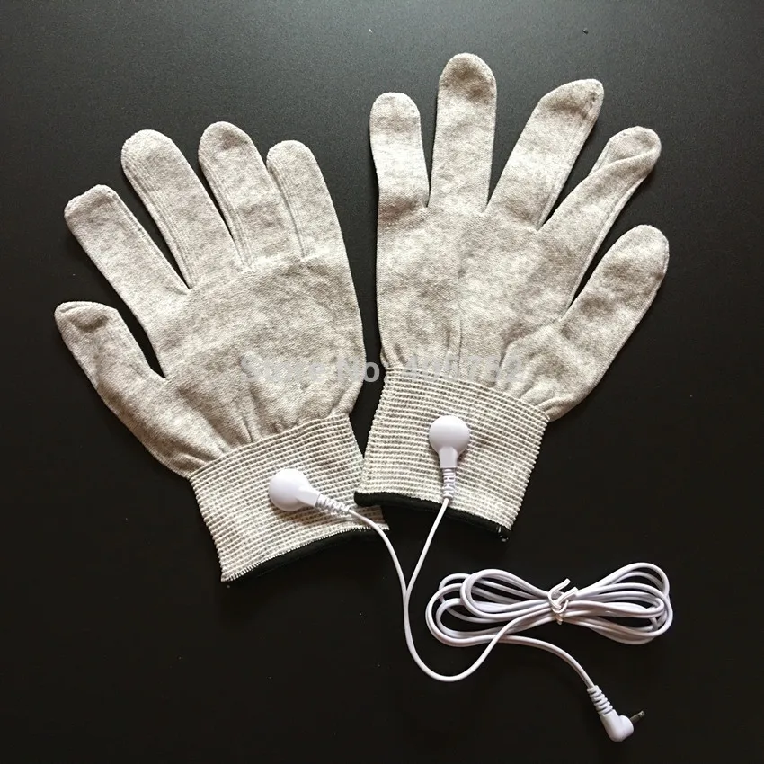 DHL freeshipping Silver conductive fiber Massage gloves for TENS units massager | Красота и здоровье