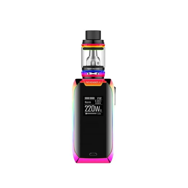 Лучший Мститель X 220 Вт стартовый набор с терморегулятором Vaporesso 5 мл NRG Sub-Ohm Tank |
