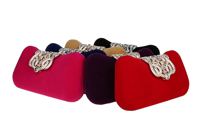 A058 DHL быстрая доставка фуксия бархатные вечерние сумки с застежкой Свадебный