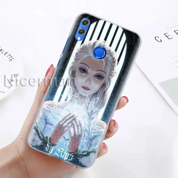 A-11 Чехол для телефона для Honor Y9 Y7 Y5 Y6 Y9 Honor 10 20 Lite 8X 8A играть прозрачную крышку панк Эльза тату принцесса Капа Coque - Цвет: A-11