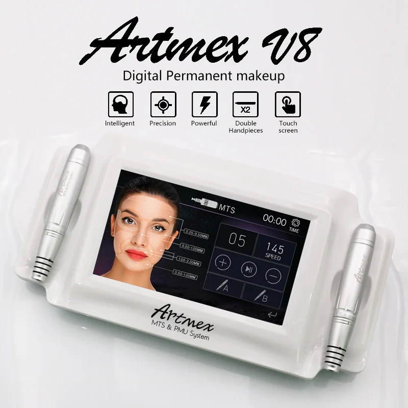 Высокое качество Перманентный макияж машина цифровой Artmex V8 сенсорный тату набор
