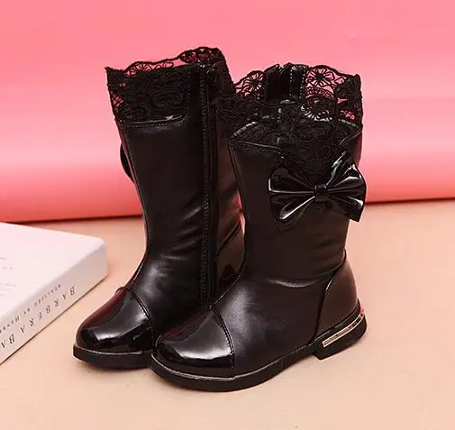 Ботинки для девочек 2018 новые осенние модные кружевные детские мягкие кроссовки