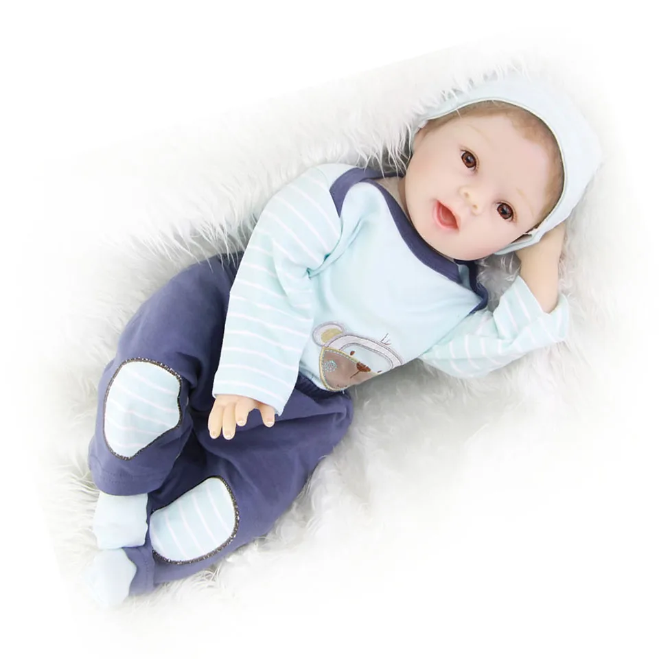 22inch Handmade Silicone vinyl Lifelike toddler Baby Bonecas white skin premium reborn real touch de silicone hot sale toy - купить по