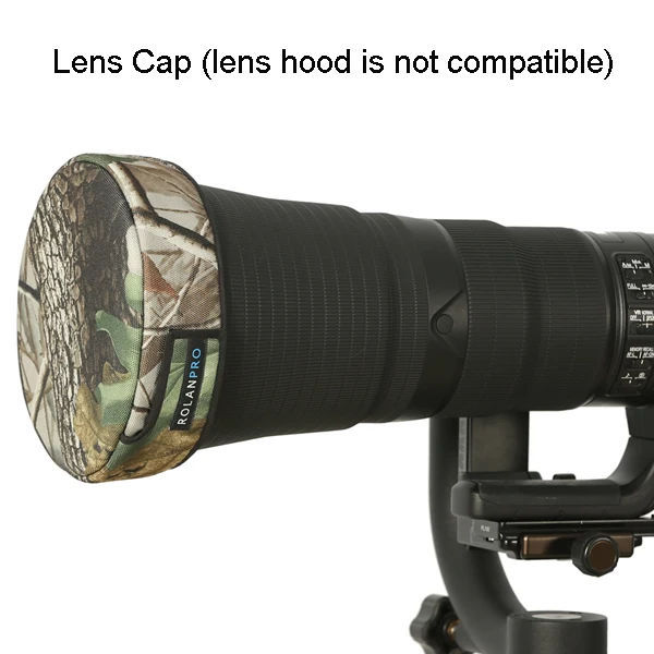 Lens Cap A ROLANPRO Защитная крышка для объектива цифрового однообъективного зеркального Кепки камуфляжная куртка короткий телеобъектив Пистолеты Костюмы для Sigma Tamron цифровой зеркальной камеры Canon Nikon 300/400/500/600/800 мм - Цвет: Lens Cap A