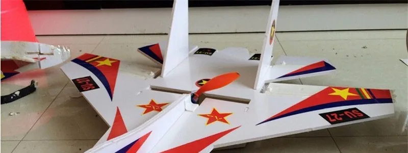DIY большой RC истребитель Su-27 Flanker RC самолет мощный бомбардировщик светодиодный 2,4G KT доска пульт дистанционного управления Самолет DIY Avion