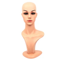 high quality pe realistic female mannequin manikin dummy head for mask hat sunglass jewelry wigs display wig head