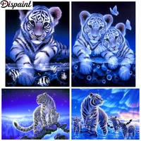 dispaint full squareround drill 5d diy diamond painting animal tiger landscape 3d embroidery cross stitch 5d home decor gift