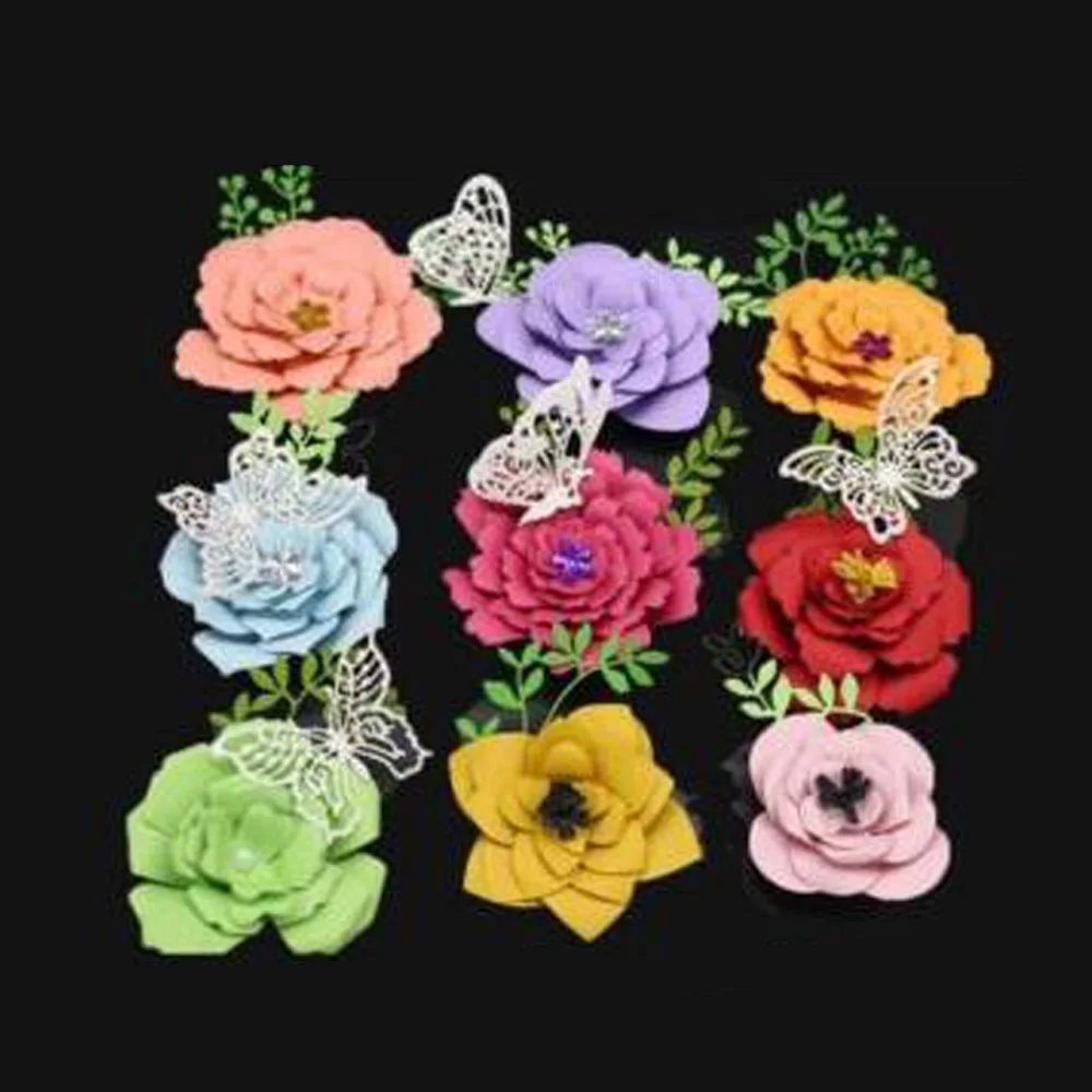 Металлический трафарет с цветочными лепестками шаблон для скрапбукинга бумаги