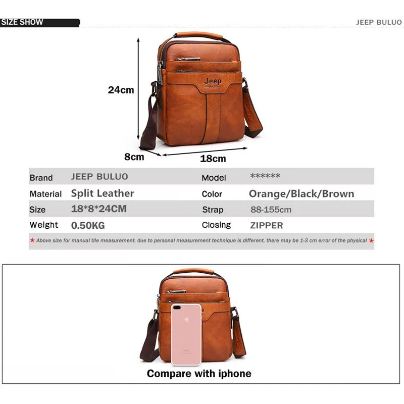 jeepbuluo mens messenger bags classic design business man bag vintage brand casual shoulder bag for male bolsa hot new black free global shipping