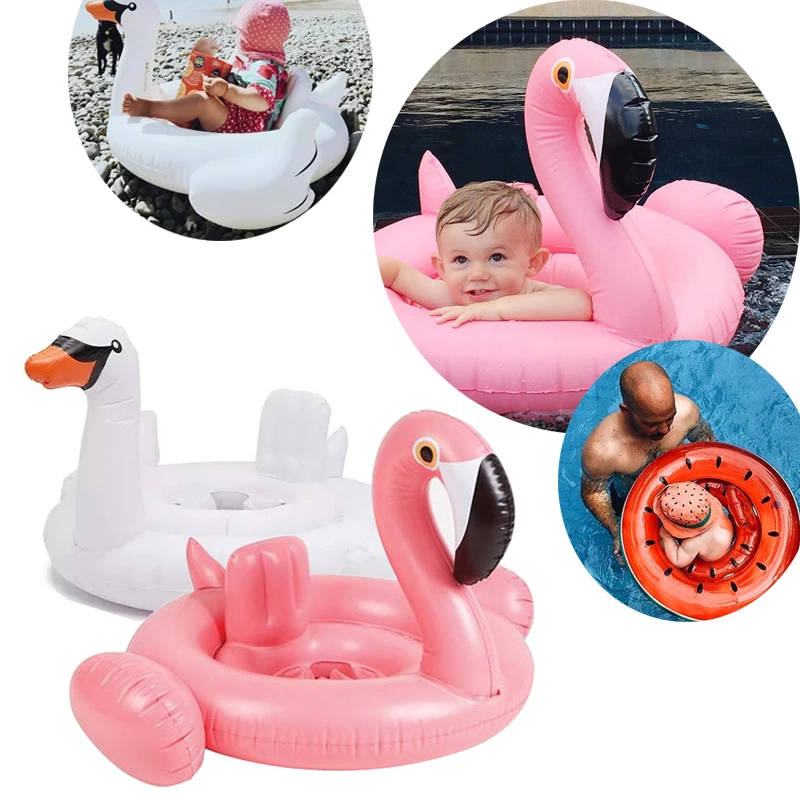 

Hot Baby Inflatable Flamingo Swimming Ring Seat Float Watermelon Swan Unicorn Pool Float Lifebuoy Kids Summer Water Fun Pool Toy