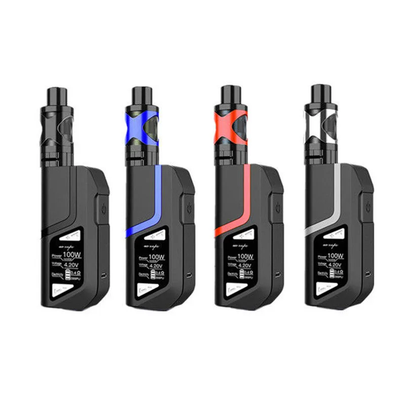 100W TC Electronic Cigarette Kits built-in 2000mAh box mod Battery 510 connector 4.0ml atomizer Metal Body 0.5Ohm Vape | Электроника