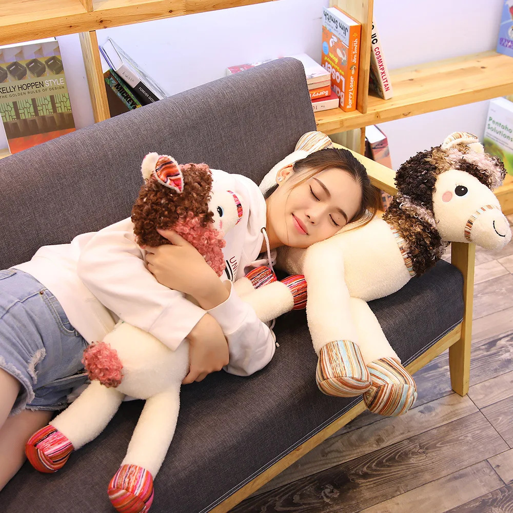 Фигурка Альпака плюшевая с мультяшным рисунком 55 см | Игрушки и хобби