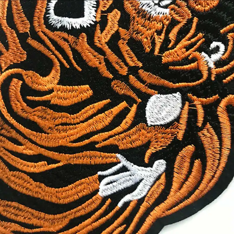 1 шт. большие вышитые тигровые заплатки в виде животных для одежды Железная