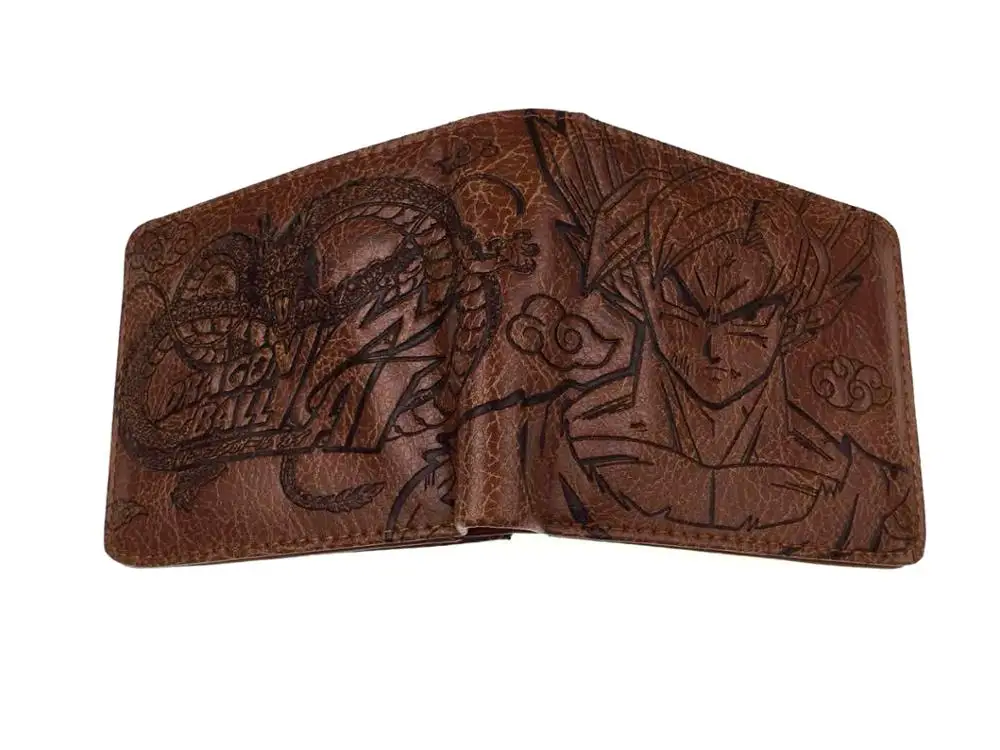 Новый аниме Dragon Ball Z Двойные Бумажник кожаный полиуретановый Кошелек для монет DBZ