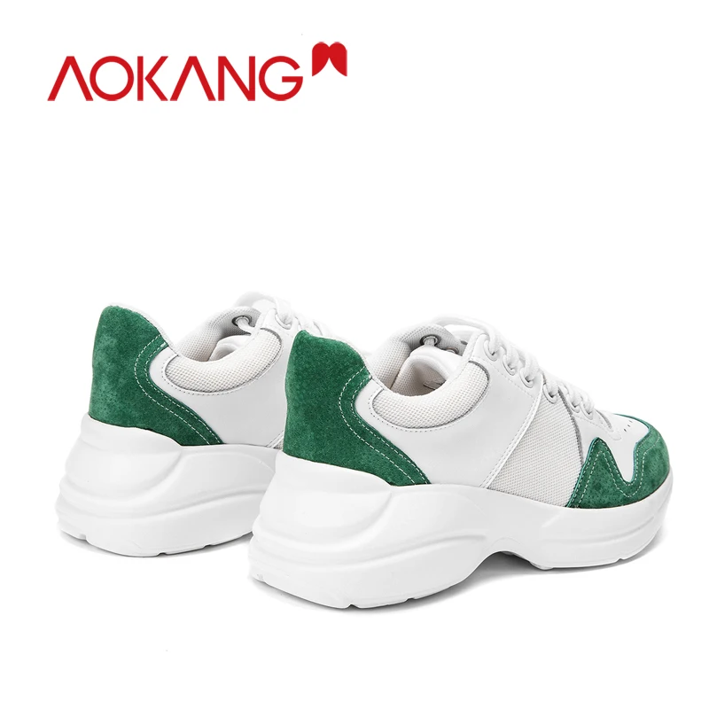 Женские кроссовки на платформе AOKANG повседневные весну и осень Tenis Feminino chaussure femme