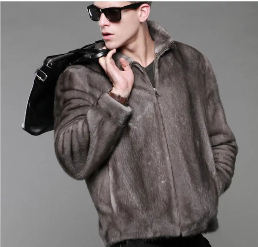 S/6xl мужские короткие тонкие куртки из искусственного меха зимние теплые большие размеры модные искусственные меховые пальто из искусственного меха норки пальто k912