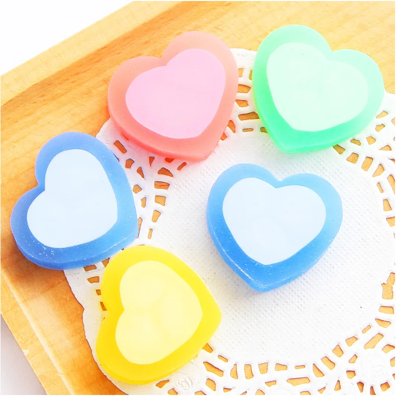 2 шт./лот новинка милый светящийся ластик со звездами и сердечками Желейная