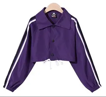 pruple jackets Новые модные детские весенне-Осенние костюмы, штаны повседневные свободные шаровары в черно-белую клетку в стиле хип-хоп, одежда для уличных танцев, брюки с кисточками - Цвет: pruple jackets