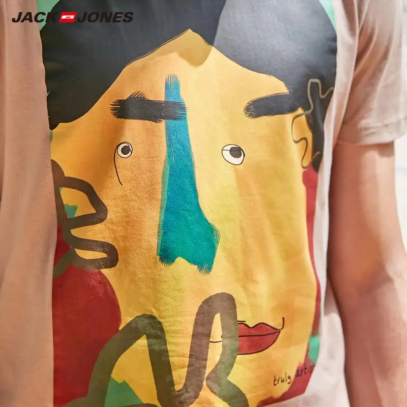 JackJones Мужская футболка с короткими рукавами из 100% хлопка E | 219101509 одежда