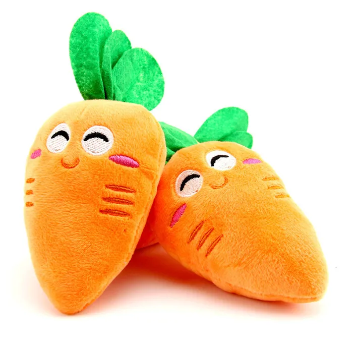 The New Cute Pet Toy Plush Sound Carrot Vegetables | Дом и сад