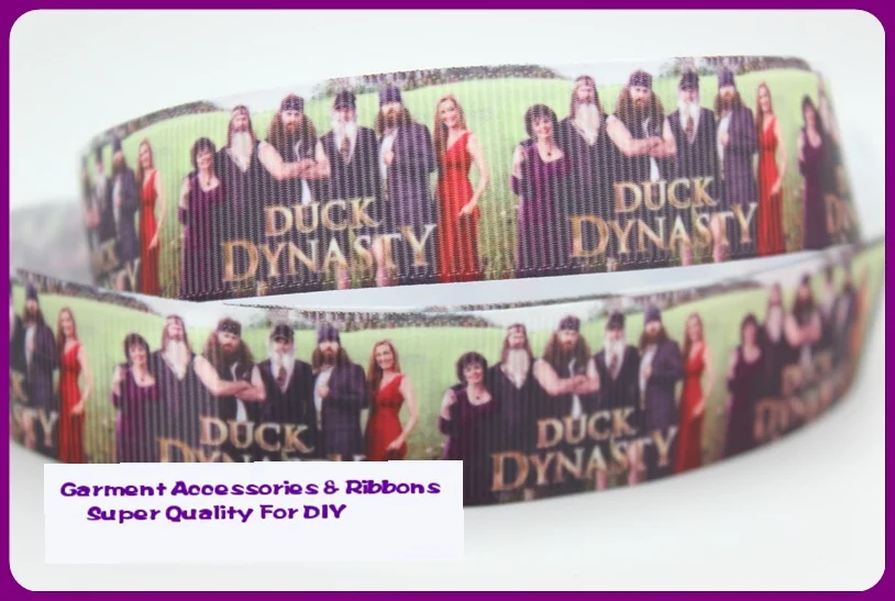 Free shipping New 7/8'' 22mm duck dynasty star fasion printed grosgrain ribbon hairbow diy party decoration wholesale OEM|ribbon decorated flip