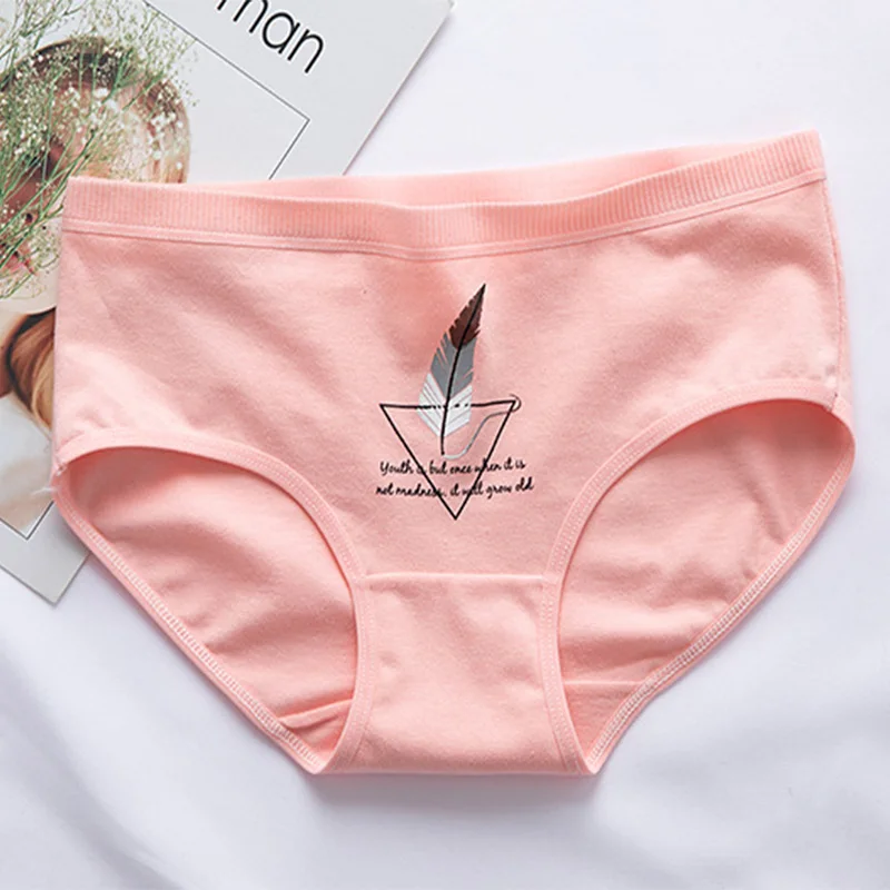 pink Короткие трусы, трусики для женщин из хлопка в полоску с принтом кактуса, женское нижнее белье для девочек трусики сексуальное женское нижнее белье женские трусы женские трусики - Цвет: pink