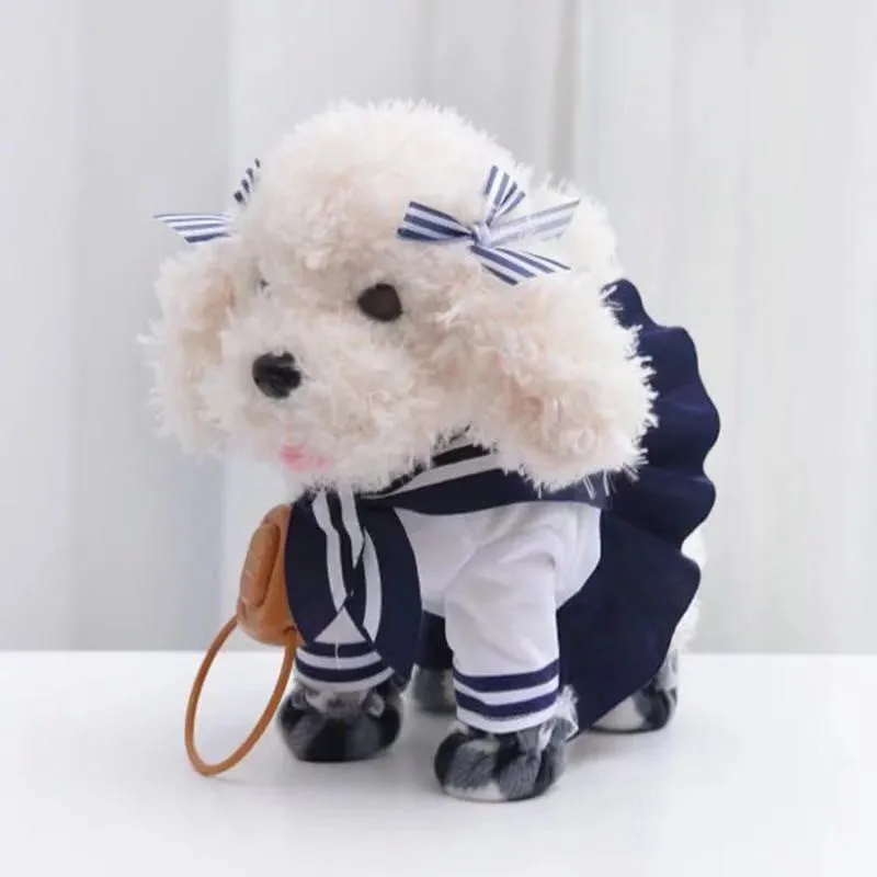D Новая кукла ходьба Пение Музыкальный робот собака электронные игрушечные зверушки интерактивные электрические Домашние животные плюшевая игрушечная собака Рождественский подарок для детей - Цвет: D