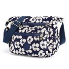 Водонепроницаемая нейлоновая женская сумка через плечо, саквояж на плечо с несколькими карманами, модная повседневная Сумочка с цветочным принтом