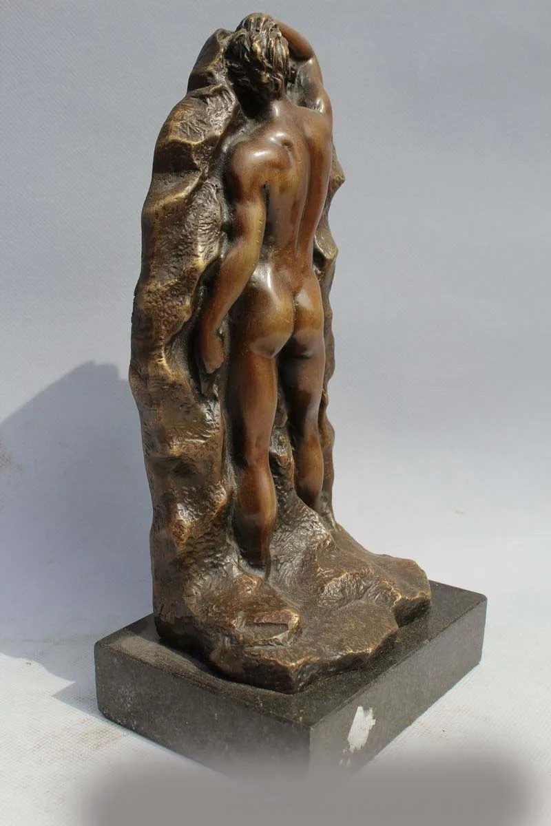 Scy 15 &quotскульптура Западное искусство бронзового мрамора обнаженные мужчины за