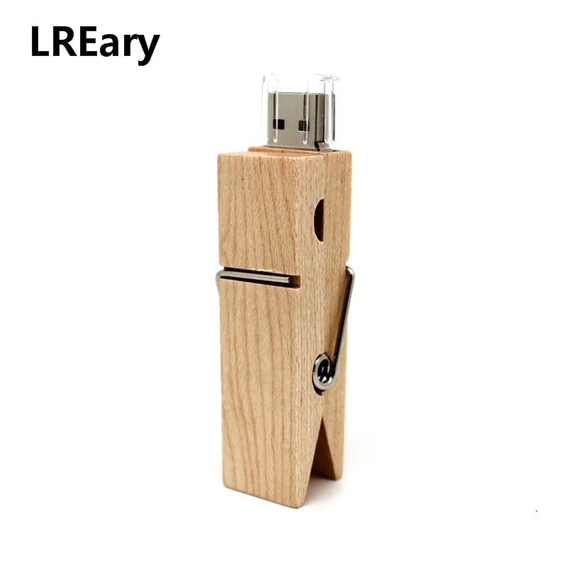 Забавные деревянные прищепки карту флэш памяти с интерфейсом usb прекрасный