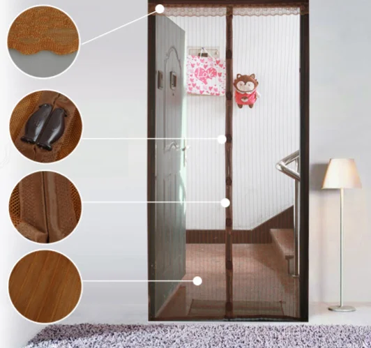 Anti-Mosquito curtain magnetic screen summer home magic window cloth keep from flies mosquitoes bedroom for baby | Дом и сад