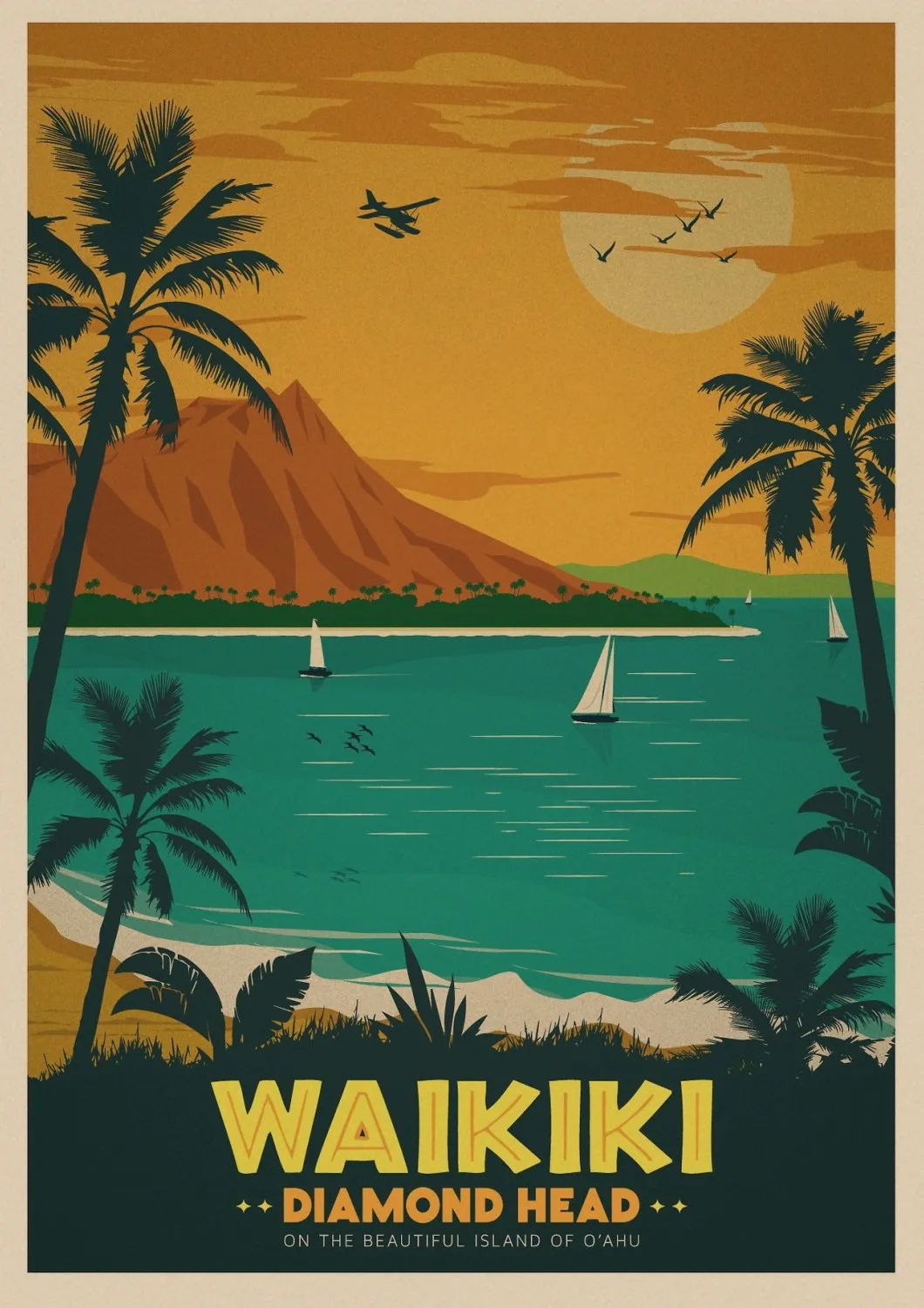 Винтажный постер для путешествий из