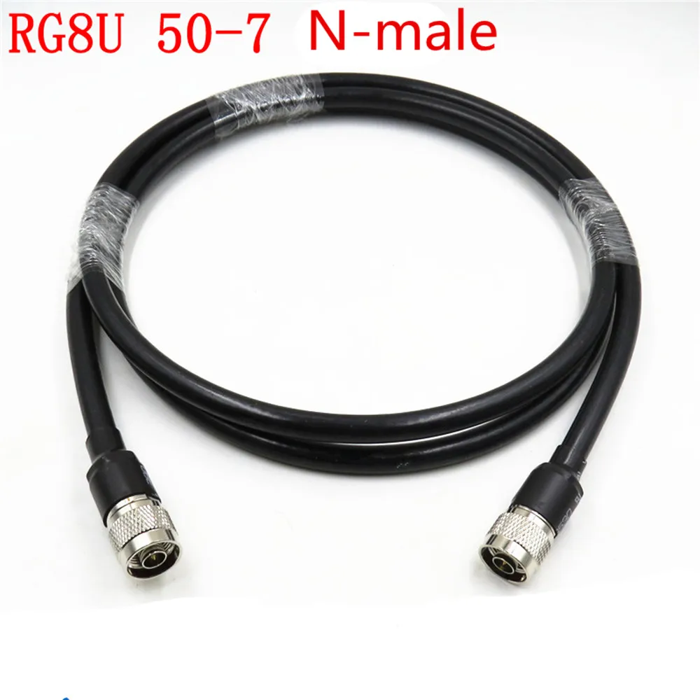 Коаксиальный кабель RG8U 50 7 хорошего качества с разъемом N male/PL259 20 м RG8/U для базовой