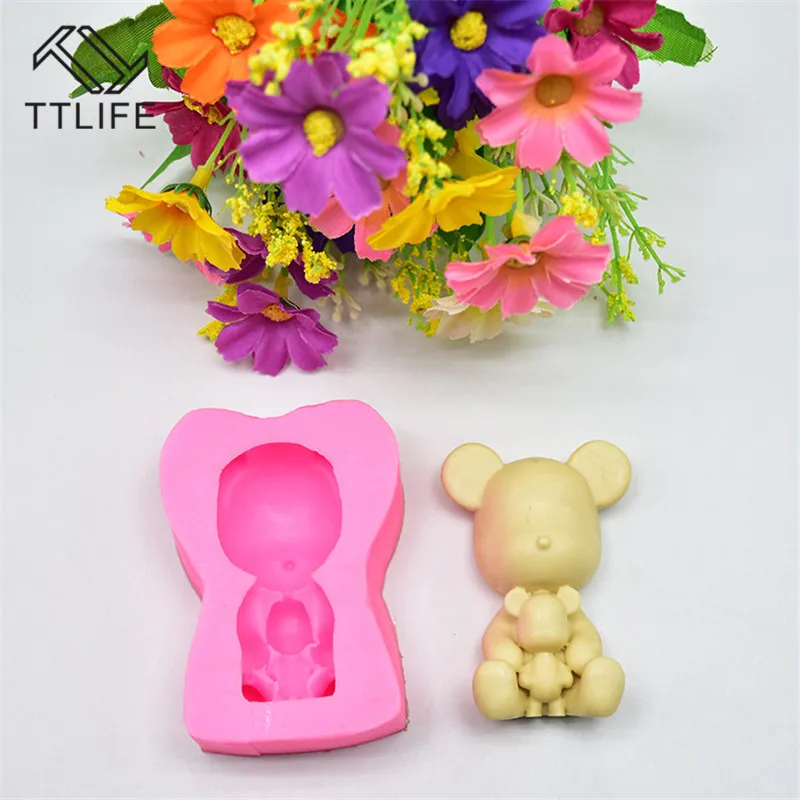 TTLIFE насильственного силиконовая форма Медведь Fondant (сахарная) Торт Инструменты