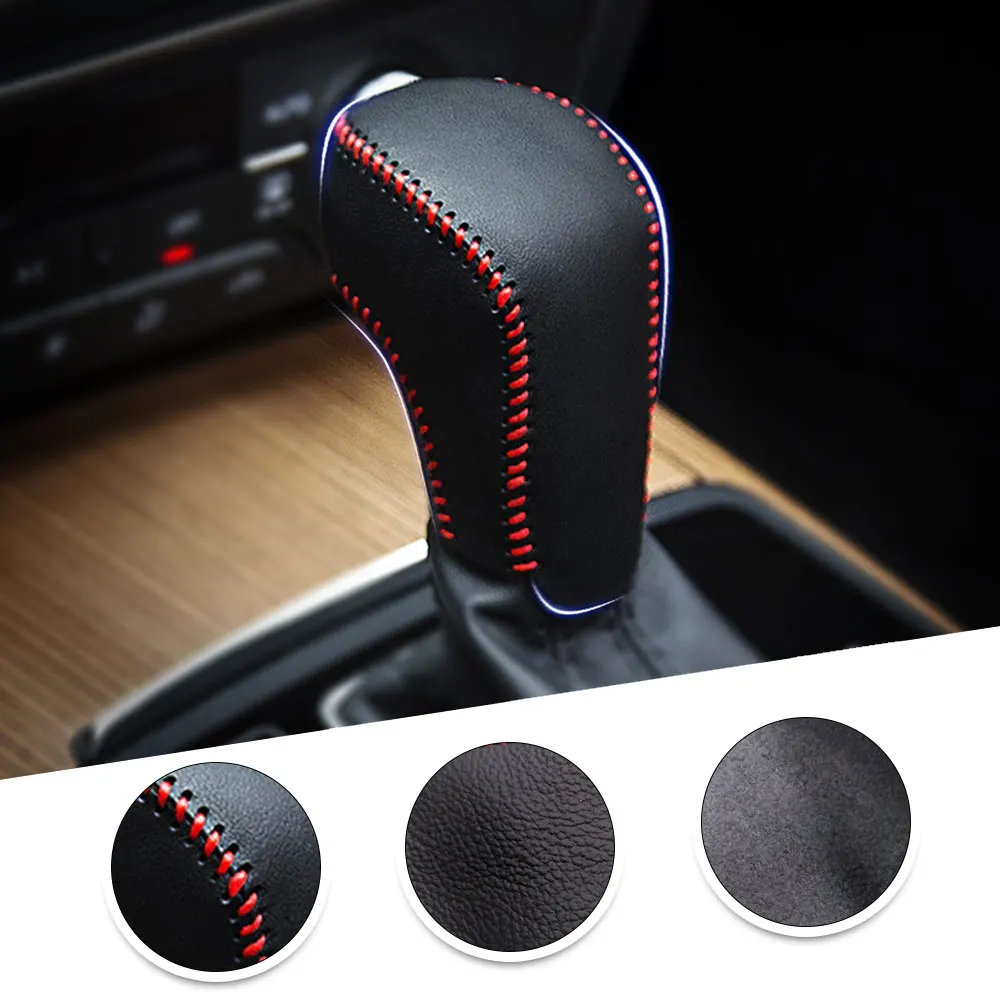 

Car Gear Cover PU Leather For Audi A6L 2016-2018 A7 2018 S7 2018 Gear Shift Knob Cover Car Shift Boot Interior Accessories