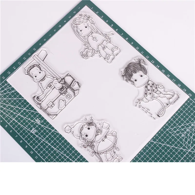 DLKSDIY мультфильм пляж девушка прозрачный штамп DIY силиконовые уплотнения
