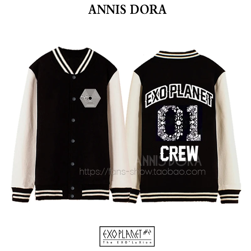 EXO THE LOST PLANET IN JAPAN O1 хлопковая флисовая бейсбольная куртка|Мужские куртки| |