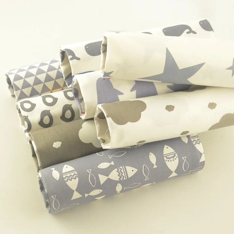 Хлопковая саржевая Ткань для шитья 8 шт./лот 40x50 см |