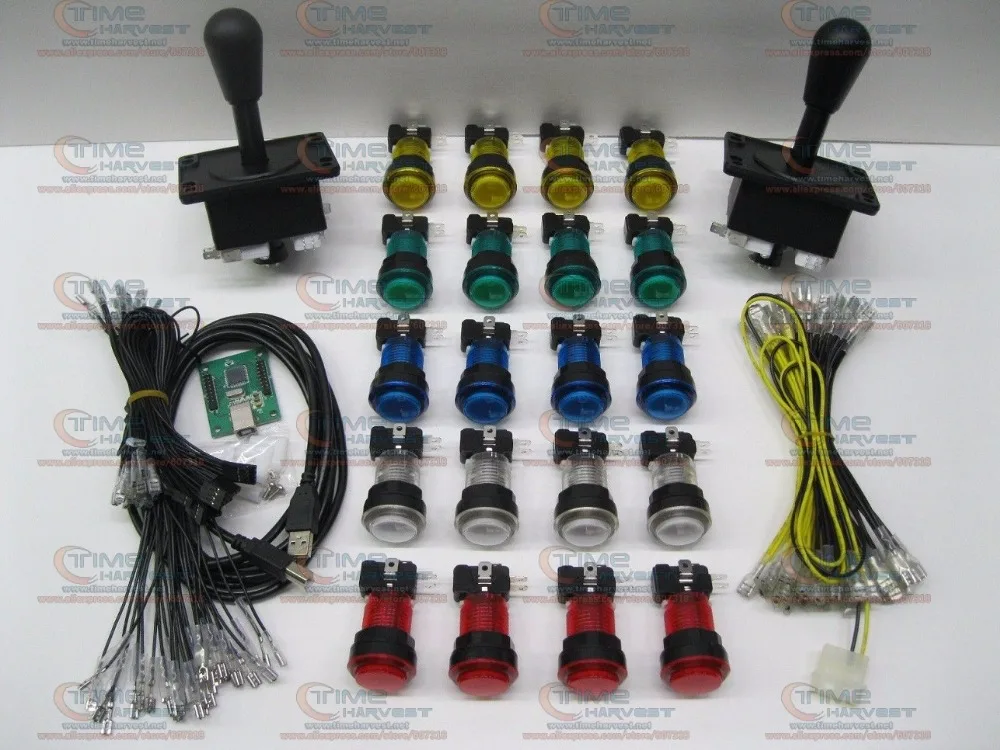 Комплект деталей для аркадных игр пряди 2 игроками USB-кодировщик американский