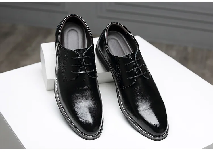 Мужские кожаные туфли; zapatos hombre; офисные Мужские модельные туфли; повседневные свадебные туфли в итальянском стиле; туфли дерби; большие размеры; 638