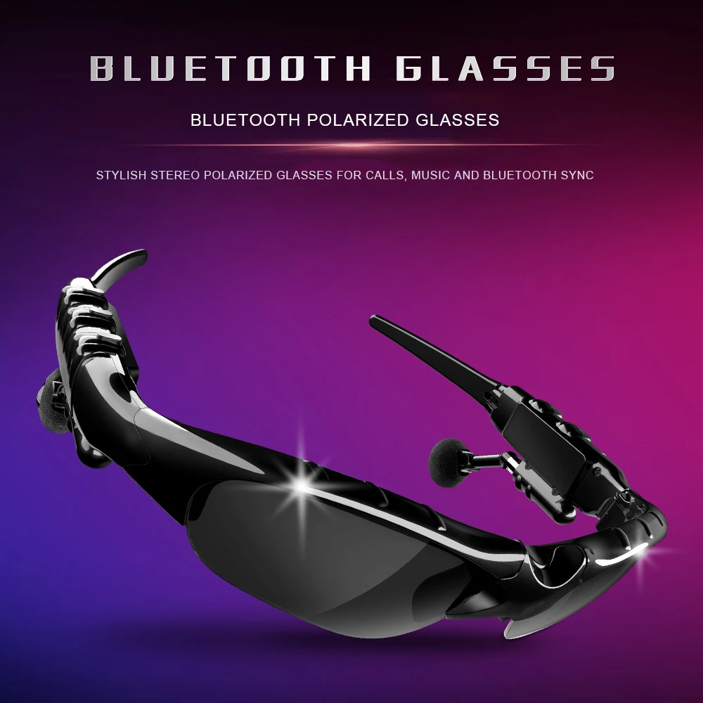 Black Модные солнцезащитные очки Bluetooth 5,0 наушники гарнитура X8S наушники умные очки для спорта на открытом воздухе велосипедные наушники - Цвет: Black