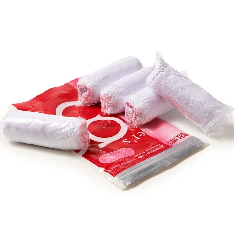 Top Quality 100% Cotton Disposable Panties For Women Pure Cotton Business Travel Disposable Underwear Briefs 50pcs/lot JJ-021