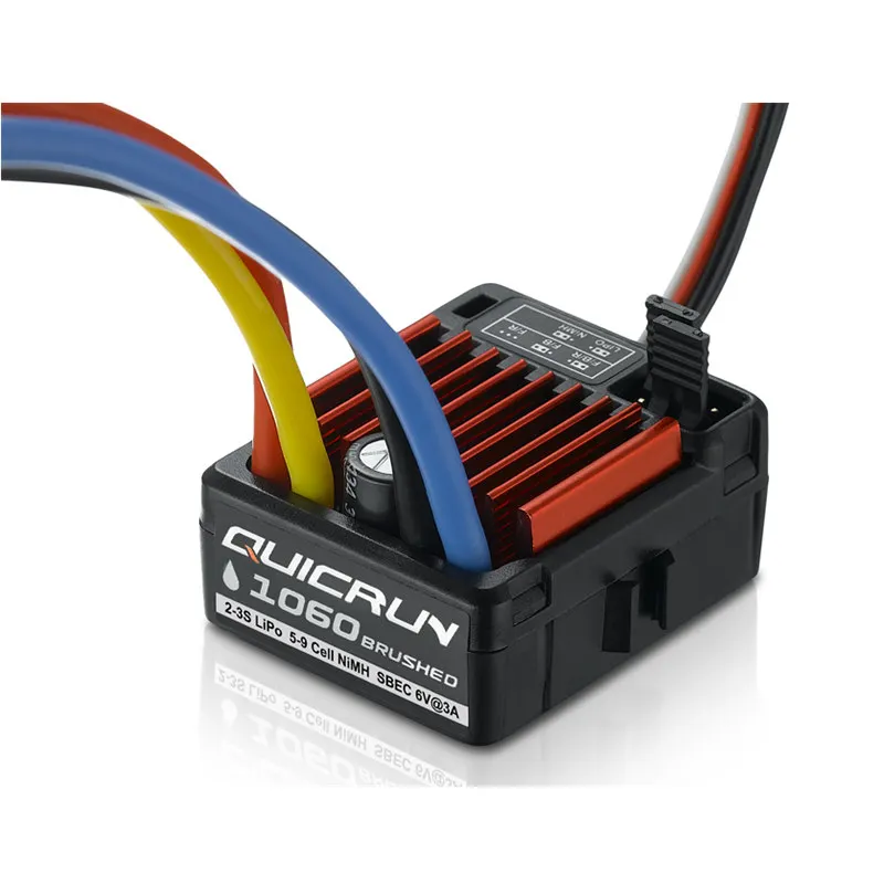Hobbywing QuicRun WP 1060 матовый 30120200 ESC 60A 2 3S LiPo водонепроницаемый для RC 1/10 Touring Cars Buggies Trucks
