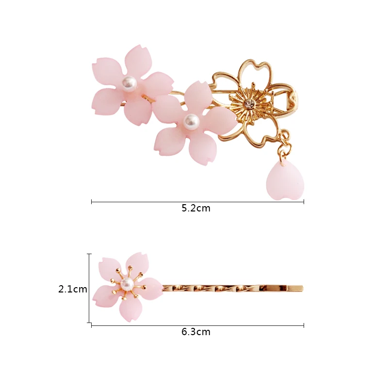 Бесплатная доставка 10 шт./партия модные зажимы для волос Sakura жемчуг свежие