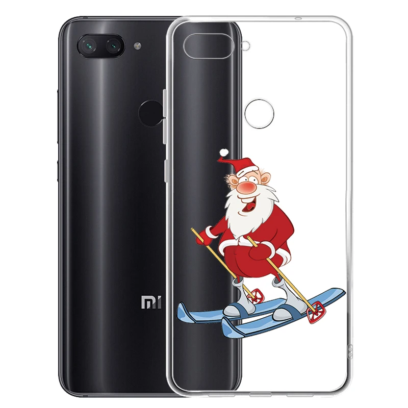 На новый год Рождеством чехол для Xiaomi Mi 8 Lite 6 26 &quotтонкий мягкий силиконовый